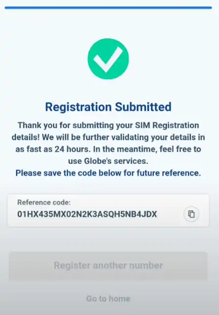 submitted registration