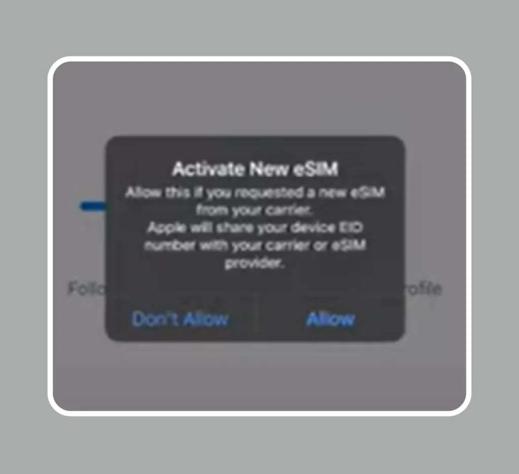 Activate eSIM