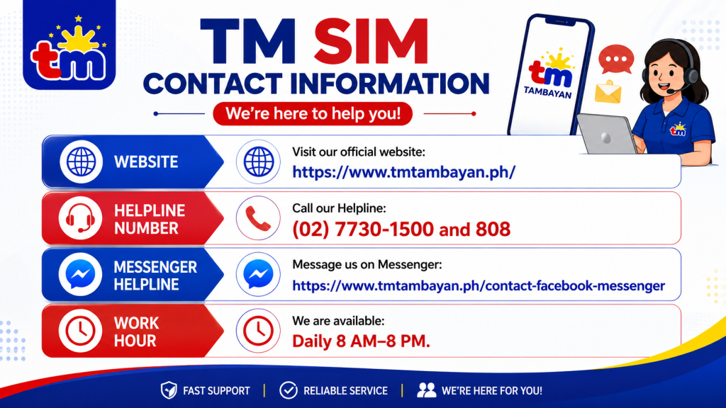 TM SIM Contact Information